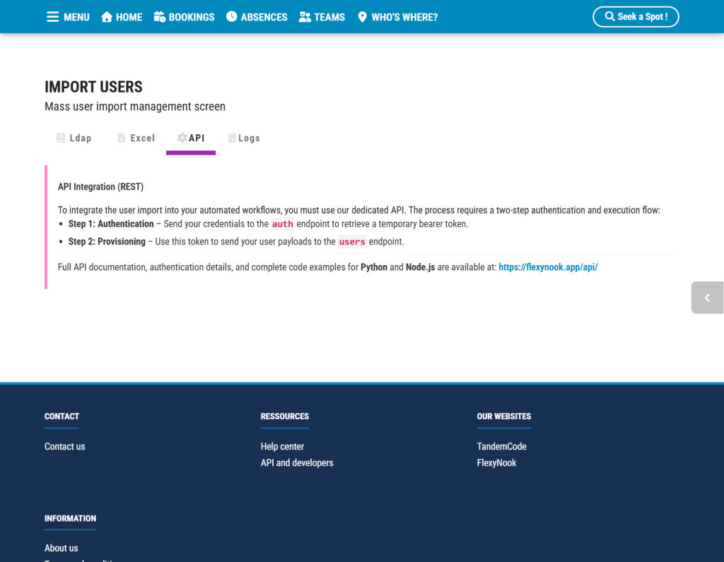 FireShot Capture 241 FlexyNook Import Users hub.flexynook.app Managing User Access and Roles